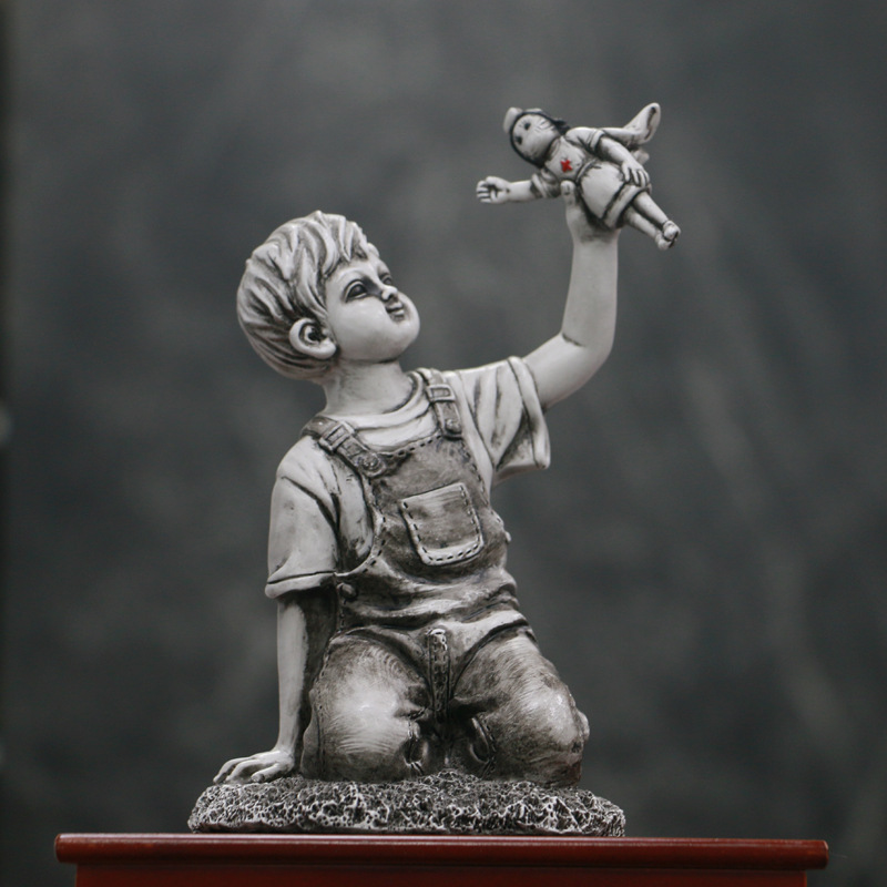 Banksy Statuette Art Crafts Tr - Art Craft Mother'S Day 评论和价格