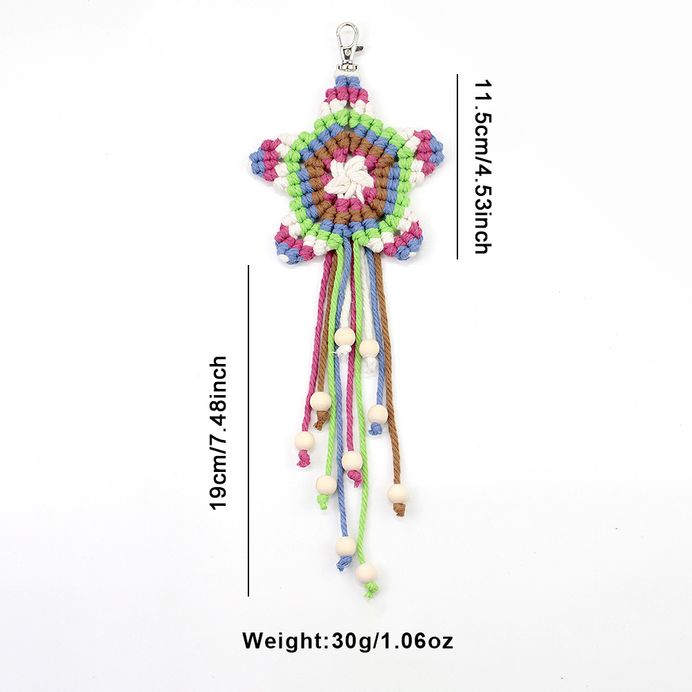 Boho Pentagram Tassel Pendant  - Art Craft Materials 评论和价格
