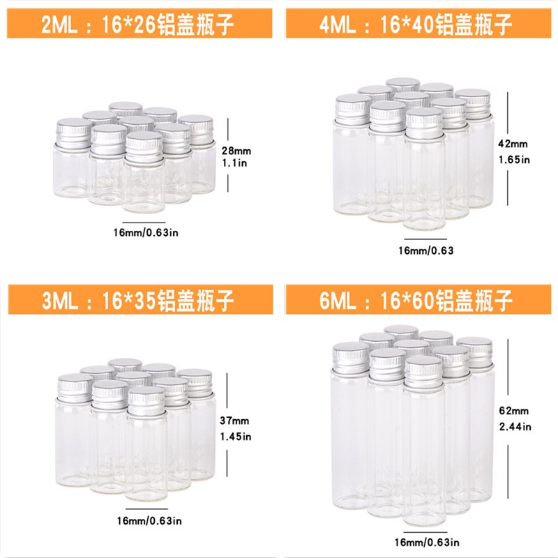 400pcs 2ml 4ml 6ml Glass Bottl - Art Craft Zoo 评论和价格