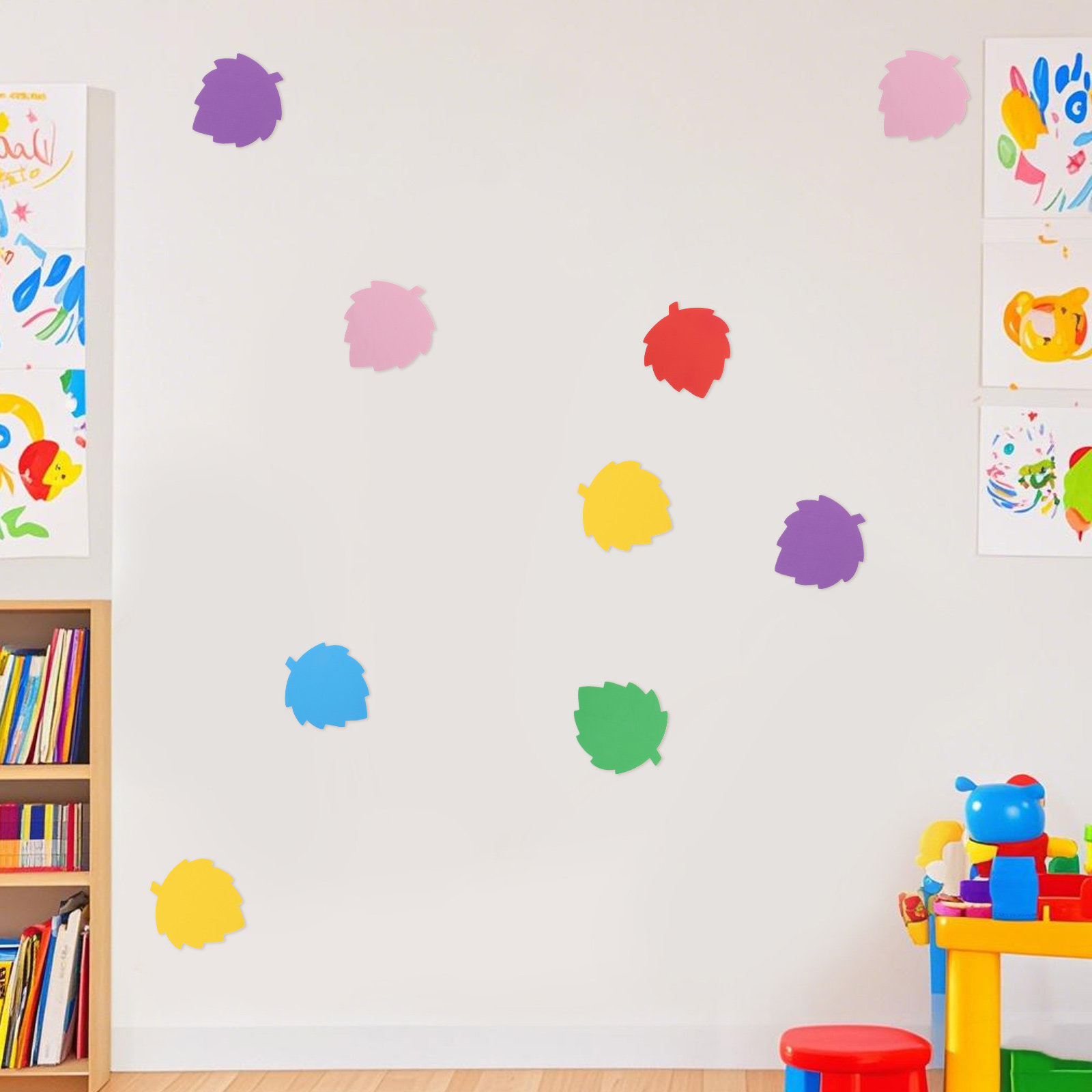 72Pcs Colorful Foam Leaf Shape - Art Craft Kids 评论和价格
