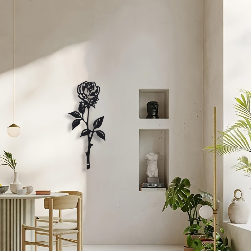 1pc Metal  Art Deco Rose Wall  - Art Craft Rose 评论和价格