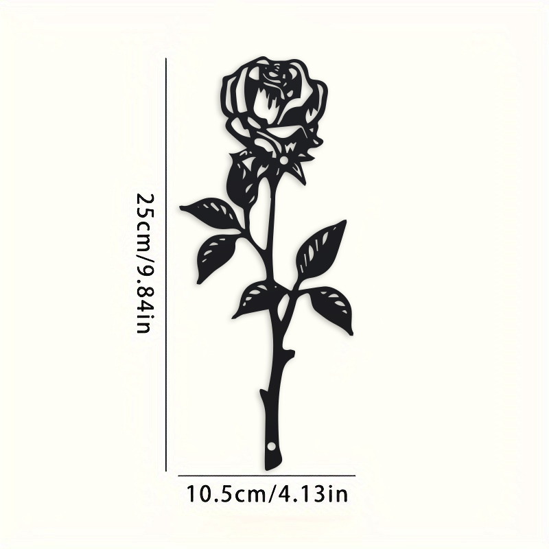 1pc Metal  Art Deco Rose Wall  - Art Craft Rose 评论和价格