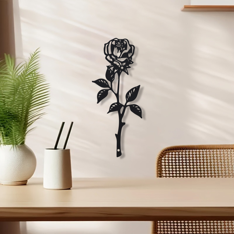 1pc Metal  Art Deco Rose Wall  - Art Craft Rose 评论和价格