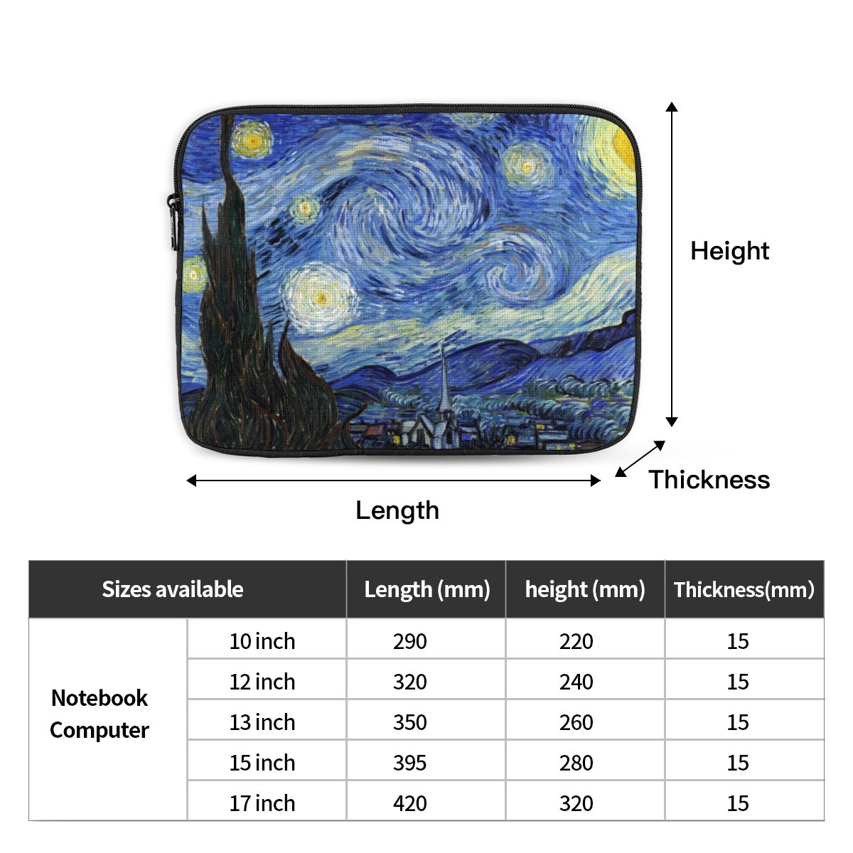 Van Gogh Notebook Laptop Bag C - Art Portfolio Bag 评论和价格