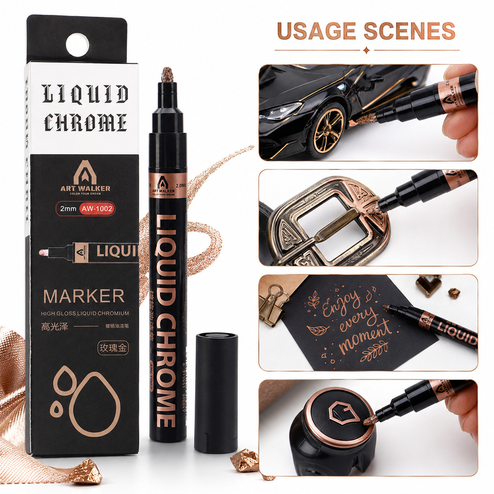 2mm Liquid Chrome Marker High  - Art Craft Rose 评论和价格