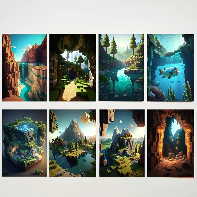 M-Minecraft Poster Mine Game P - Art Craft Game 评论和价格
