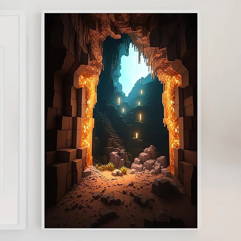 M-Minecraft Poster Mine Game P - Art Craft Game 评论和价格