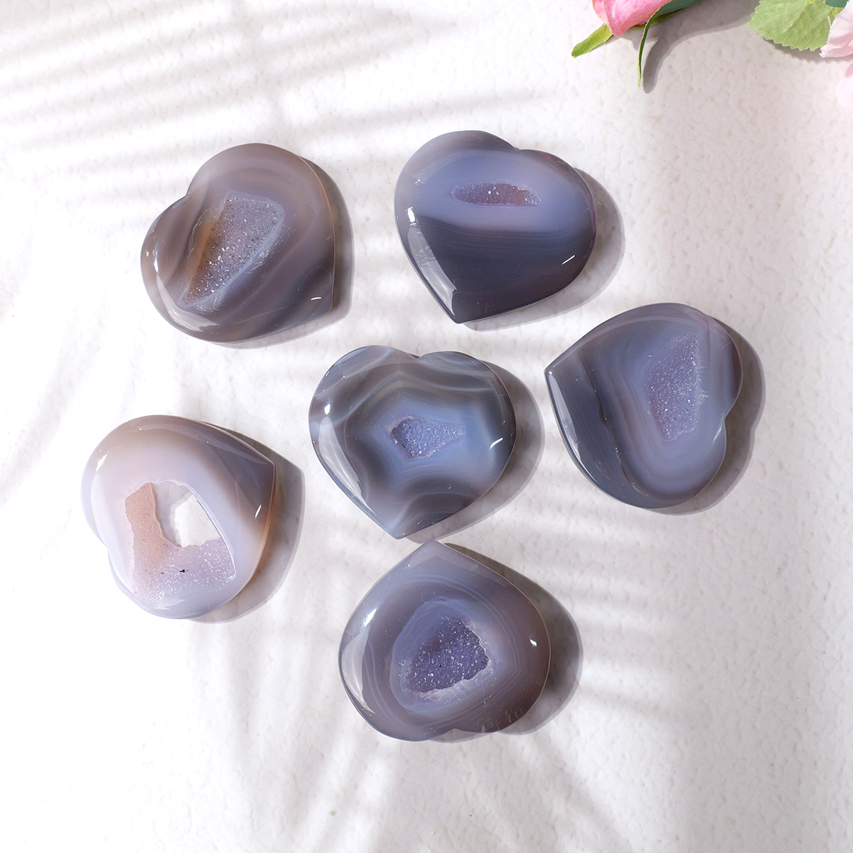 1PC Natural Agate Love Heart S - Art Craft Mother'S Day 评论和价格
