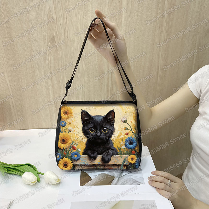 Oil Painting Van Gogh Black Ca - Art Portfolio Bag 评论和价格