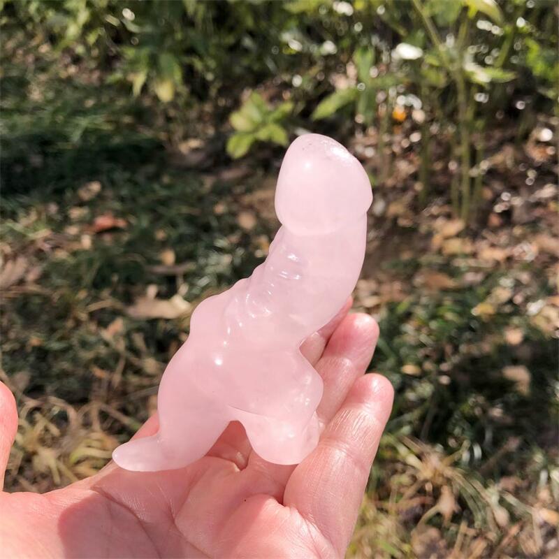 1PCS Natural Rose Quartz Carto - Art Craft Rose 评论和价格