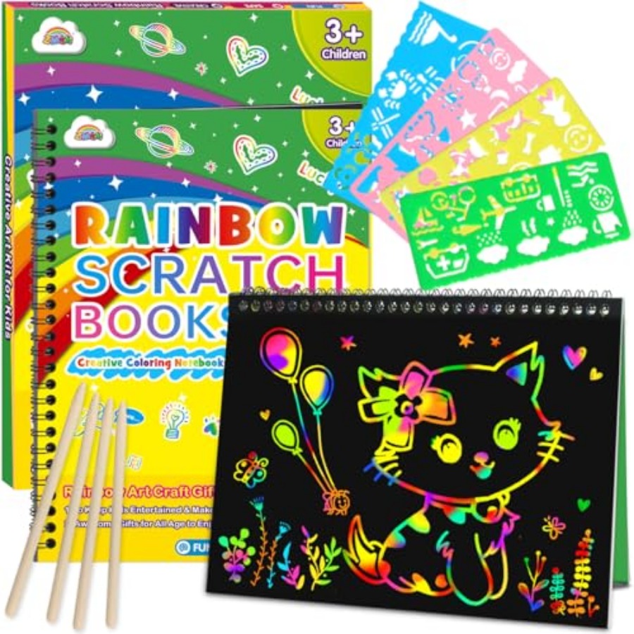 2 Pack Rainbow Scratch Paper N - Art Craft Notebook 评论和价格
