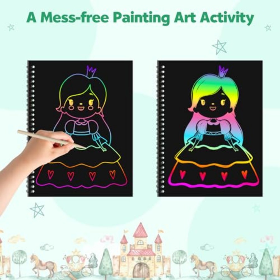 2 Pack Rainbow Scratch Paper N - Art Craft Notebook 评论和价格